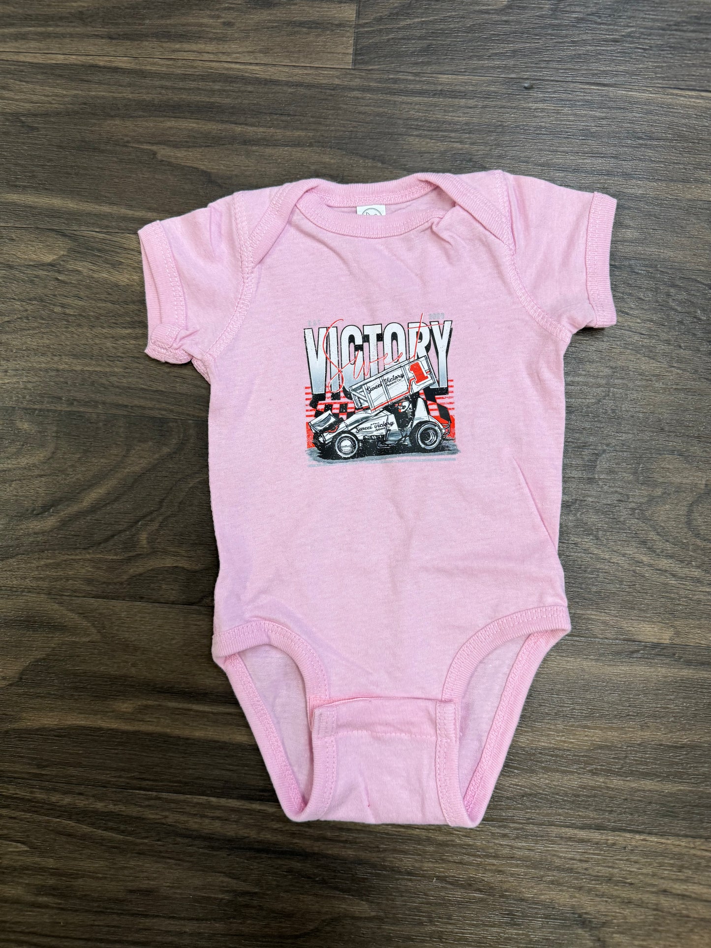 Pink Sprint Car Kids Tee/Onesie
