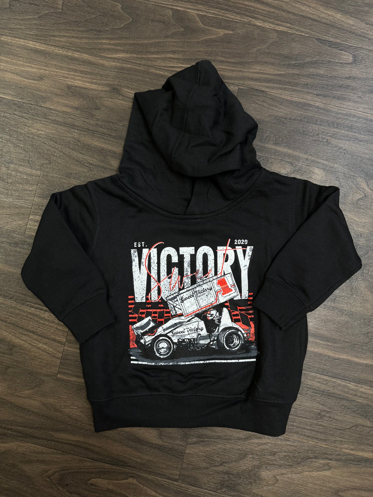 Black Sprint Car Kids Sweatshirt