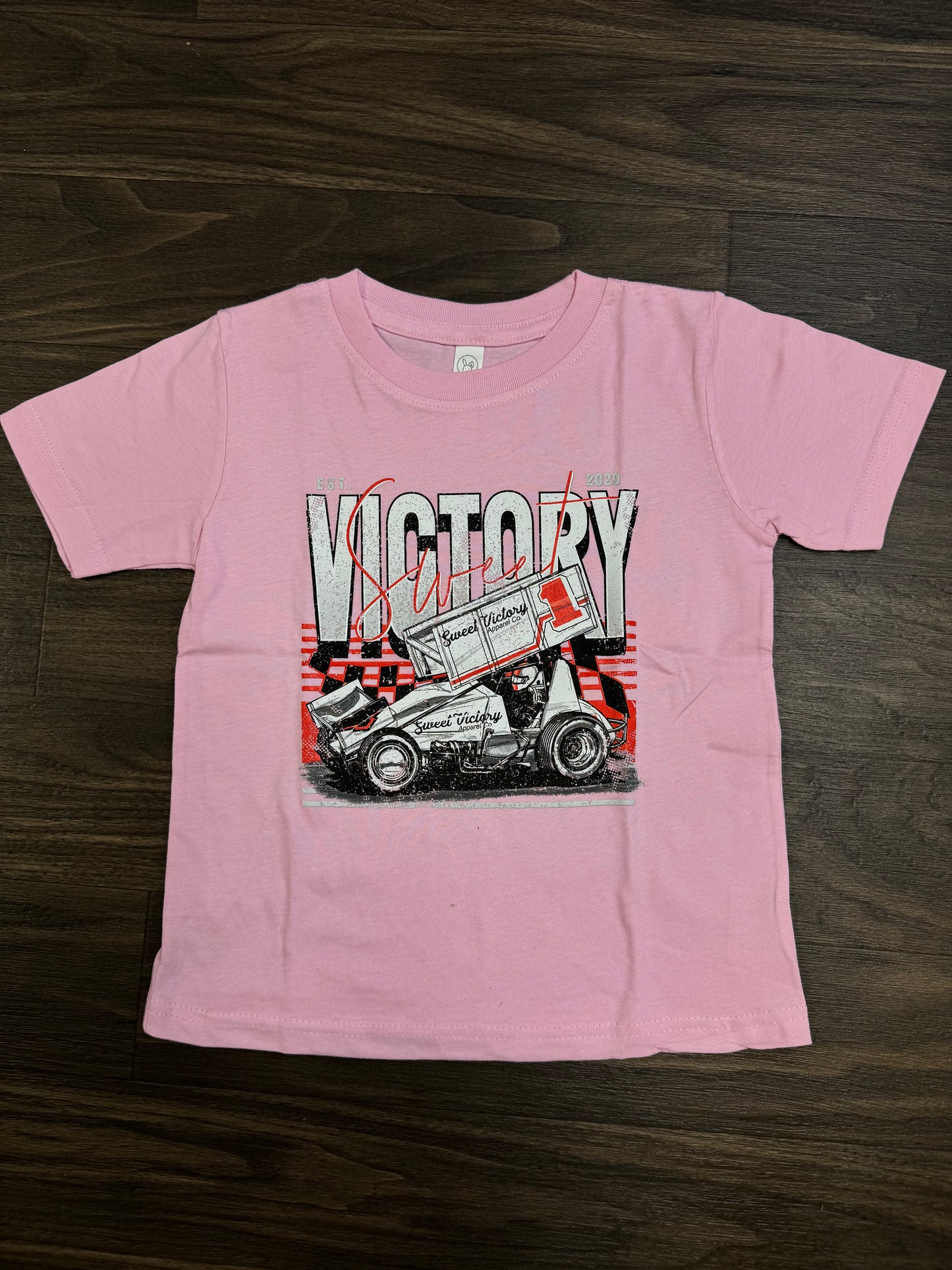 Pink Sprint Car Kids Tee/Onesie