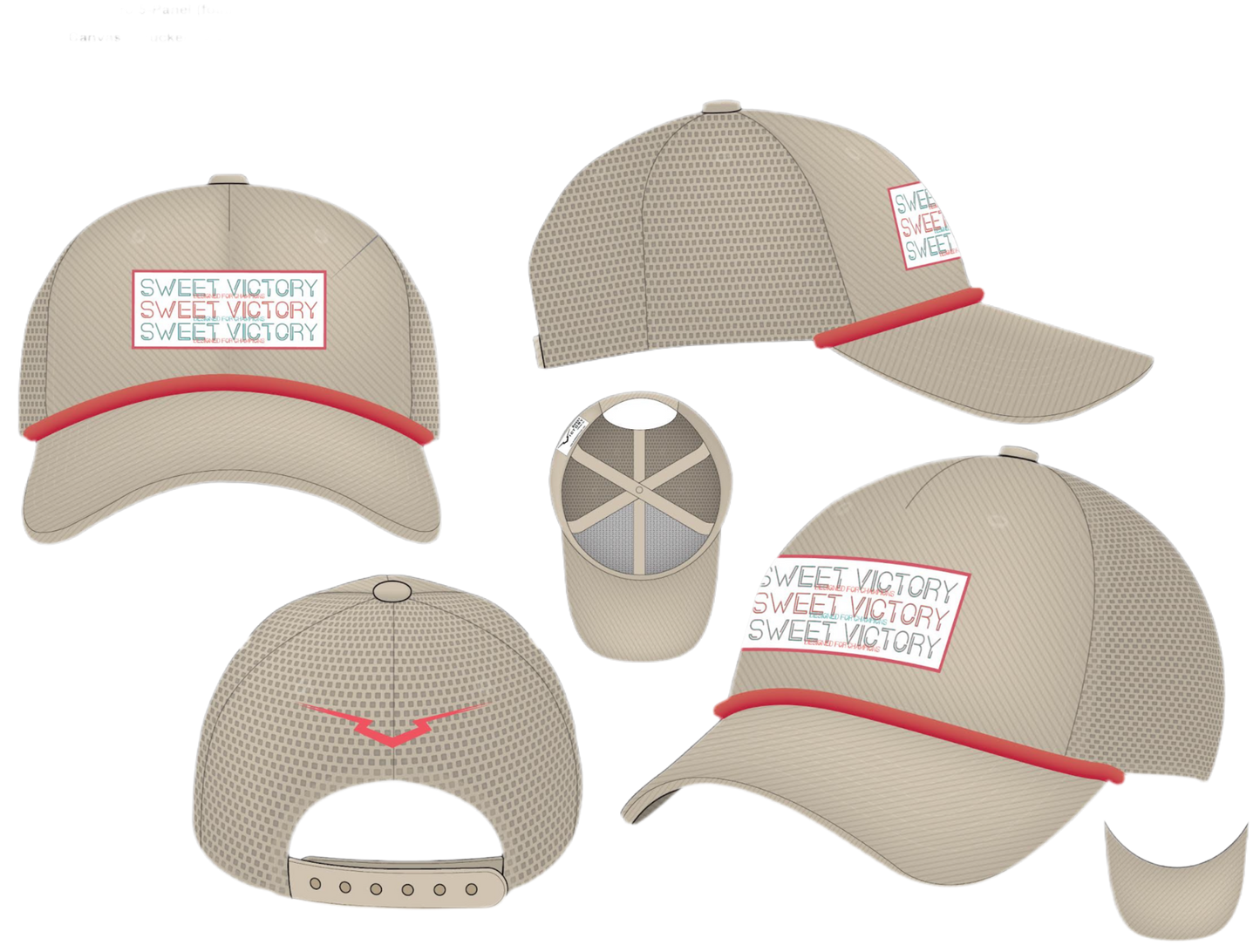 Creme Neon Rope Hat Curved Bill