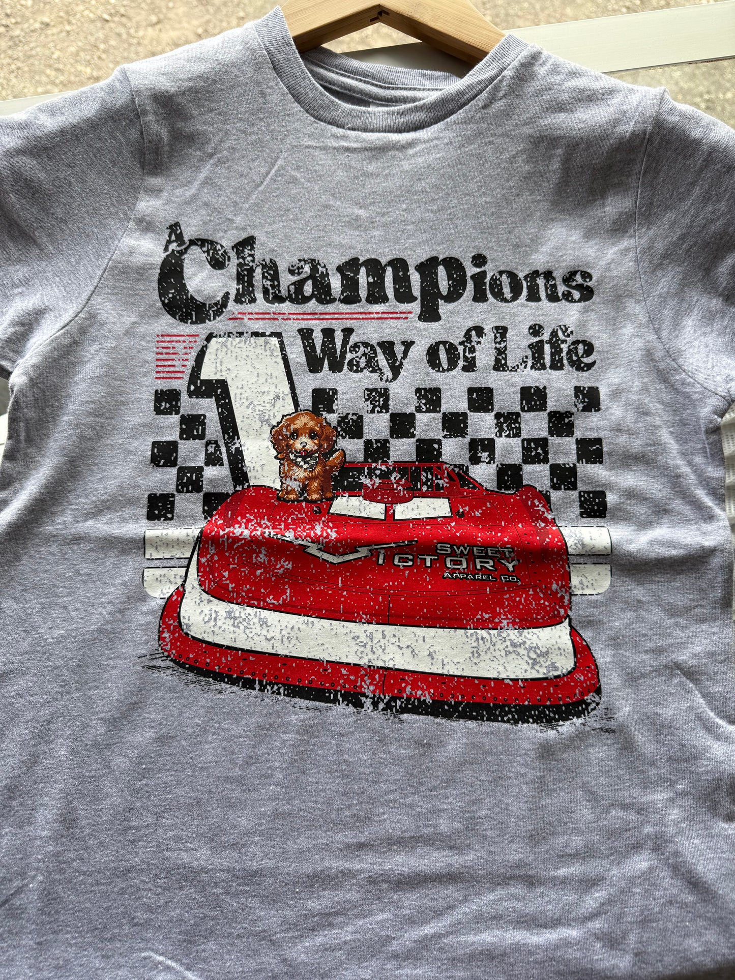 Heather Grey Champ Late Model Tee 2025