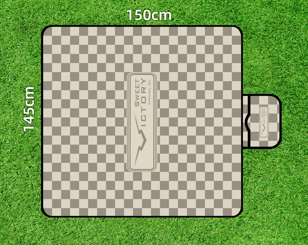 Creme Checkered Picnic Blanket