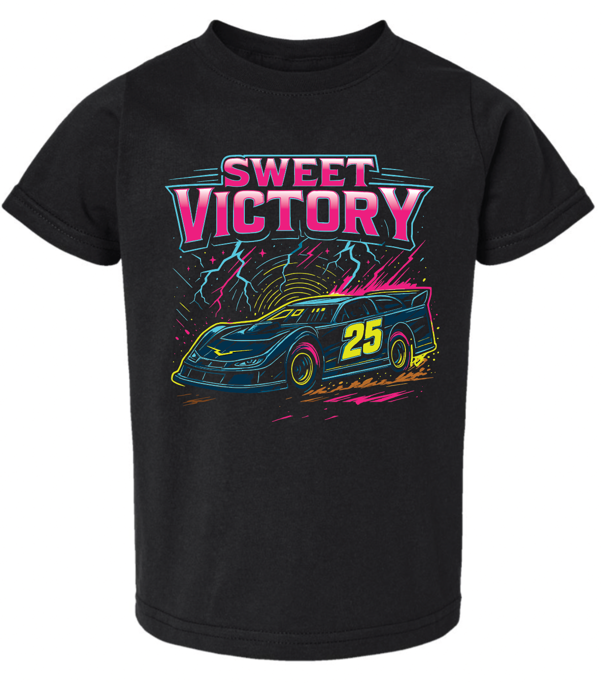 Black Late Model 25 Kids Tee