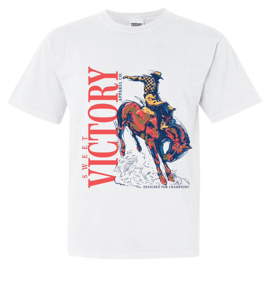 Sweet Victory Western White Comfort Colors Tee