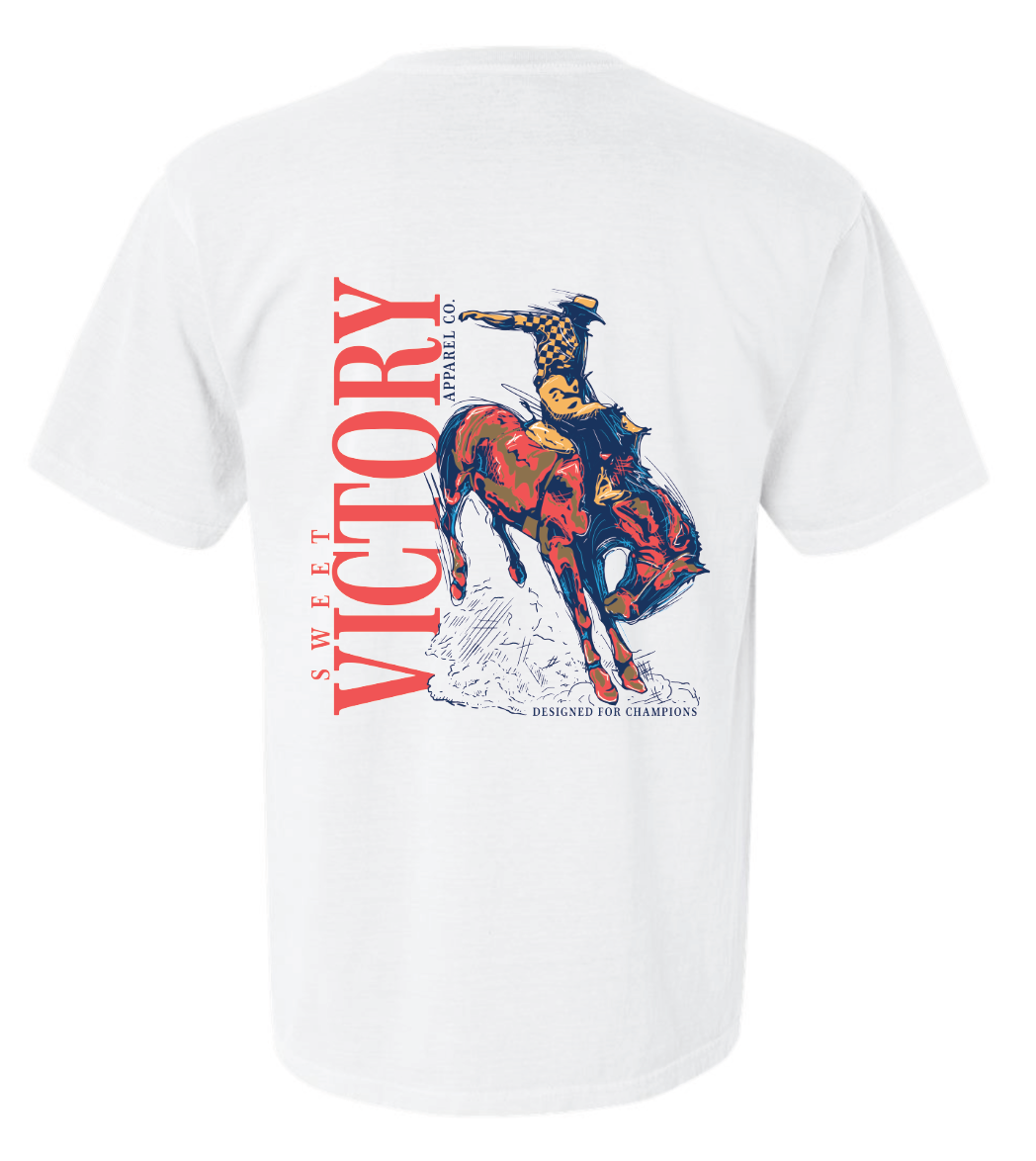Sweet Victory Western White Pocket Tee Comfort Colors