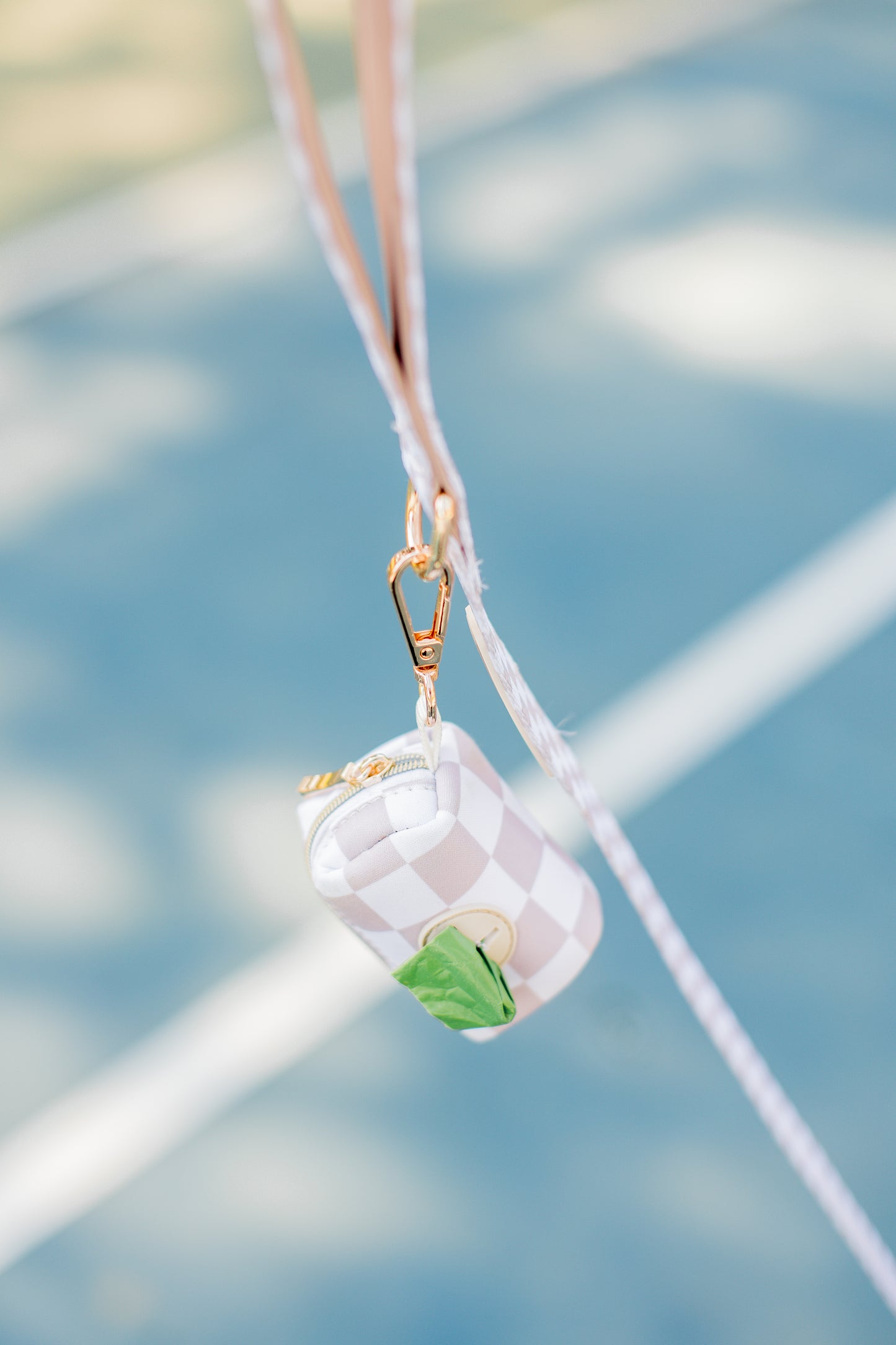 Black Checkered Dog Waste Bag Holder