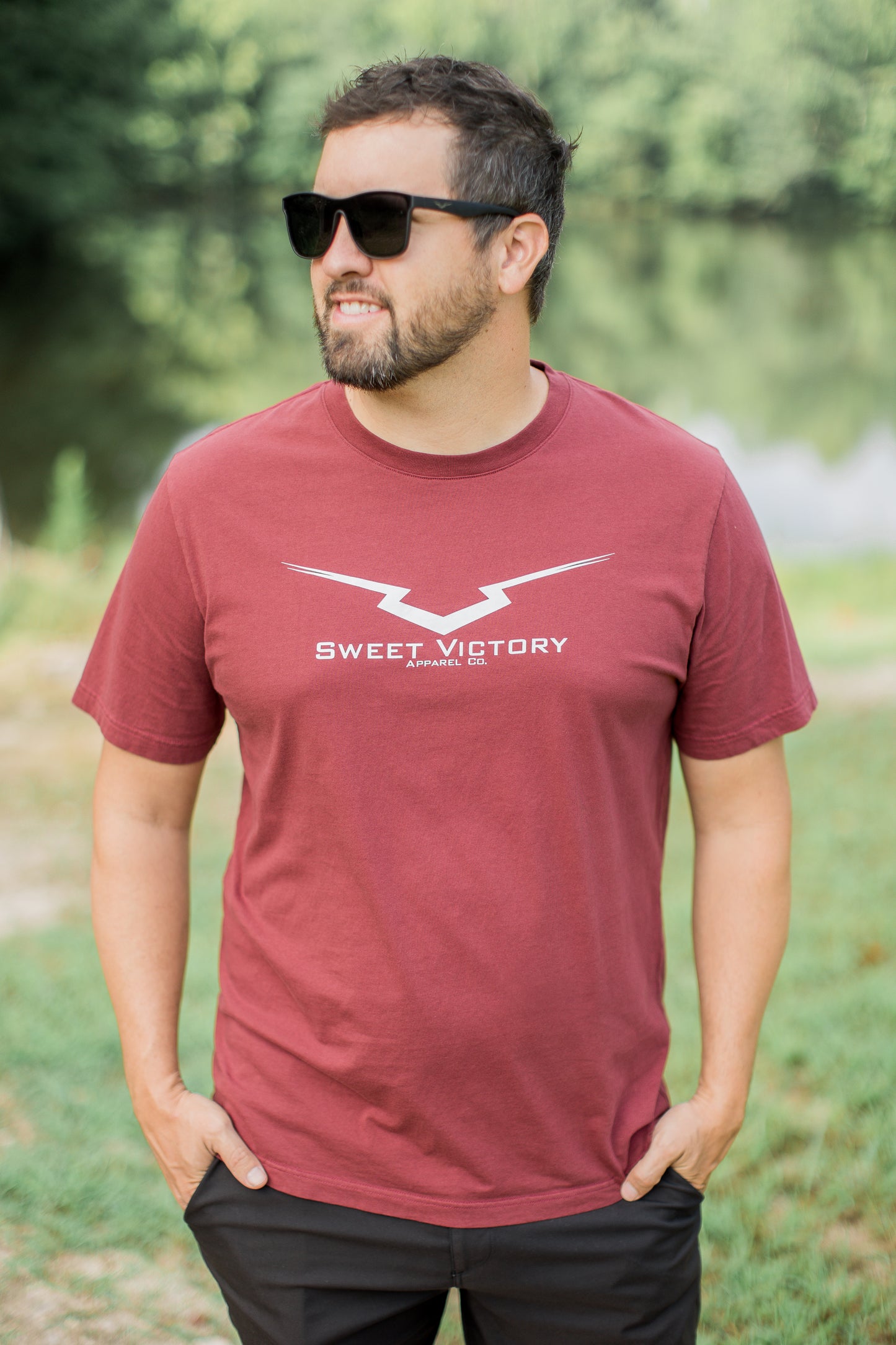 Maroon Romans 8:37 Triumph Tee