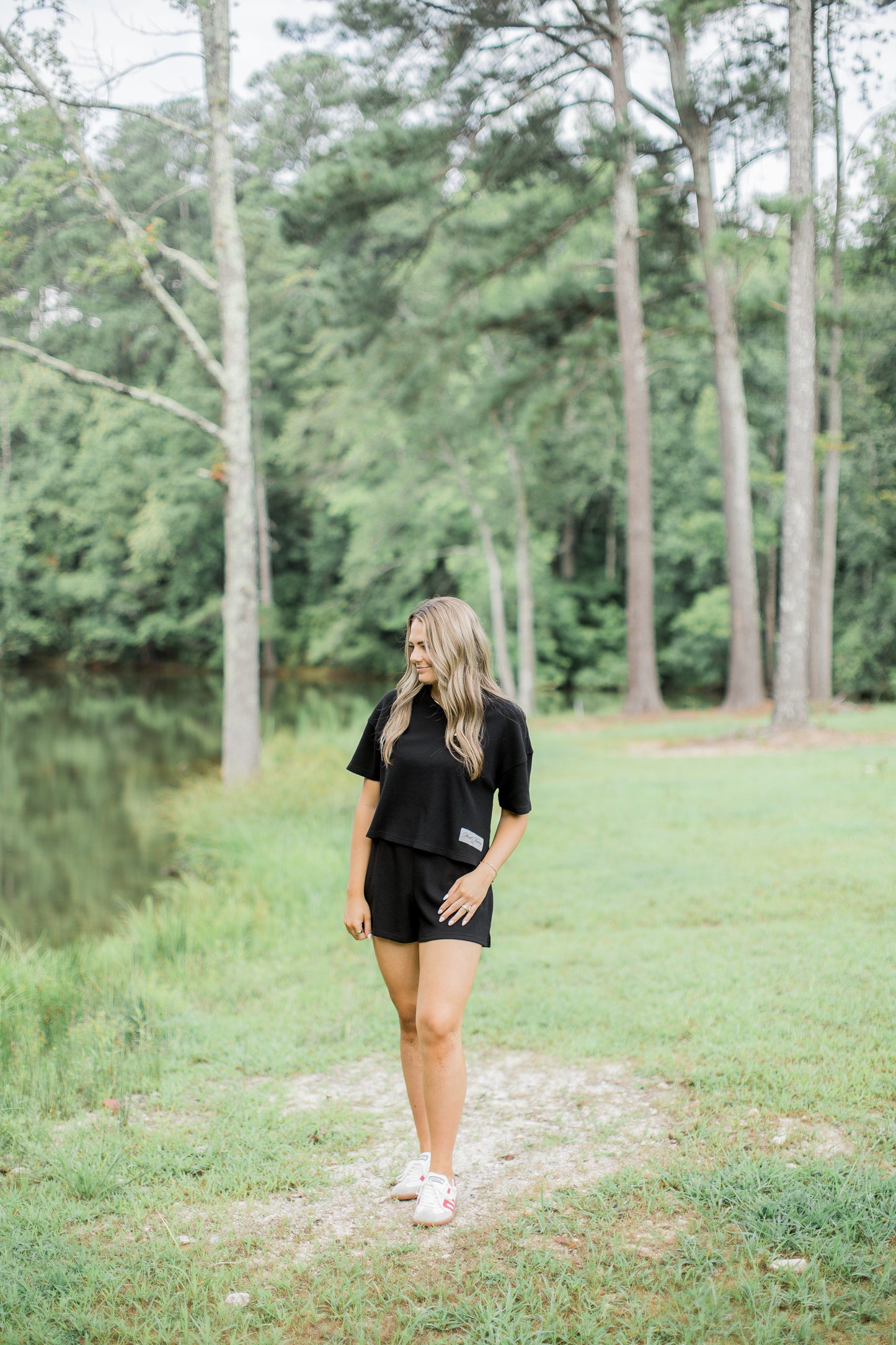 Womens Black Summer Set Shorts
