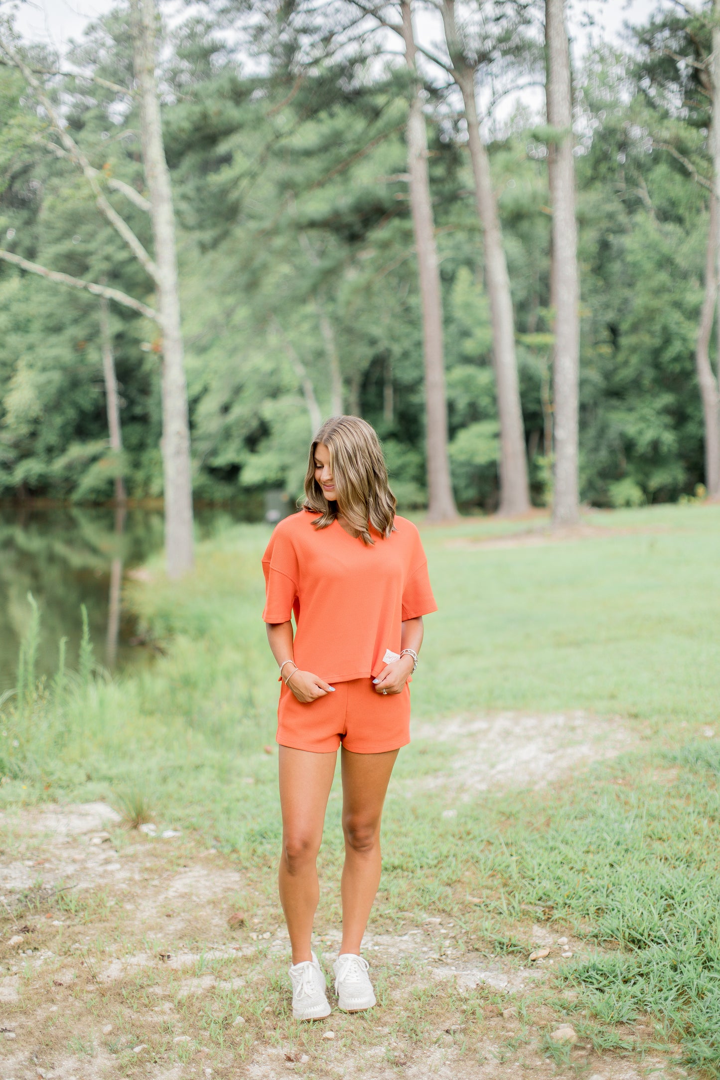 Womens Coral Summer Set Shorts