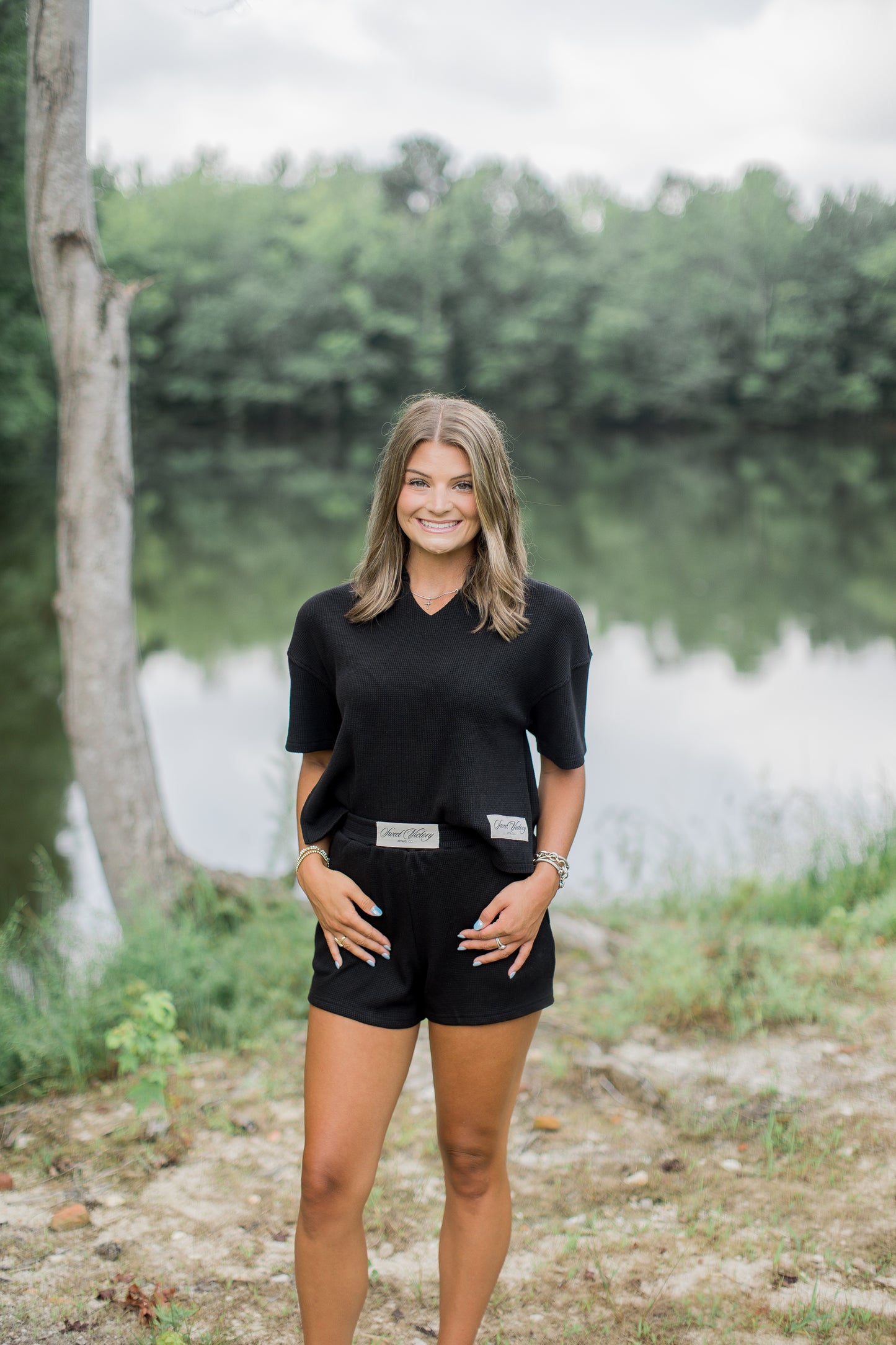 Womens Black Summer Set Top