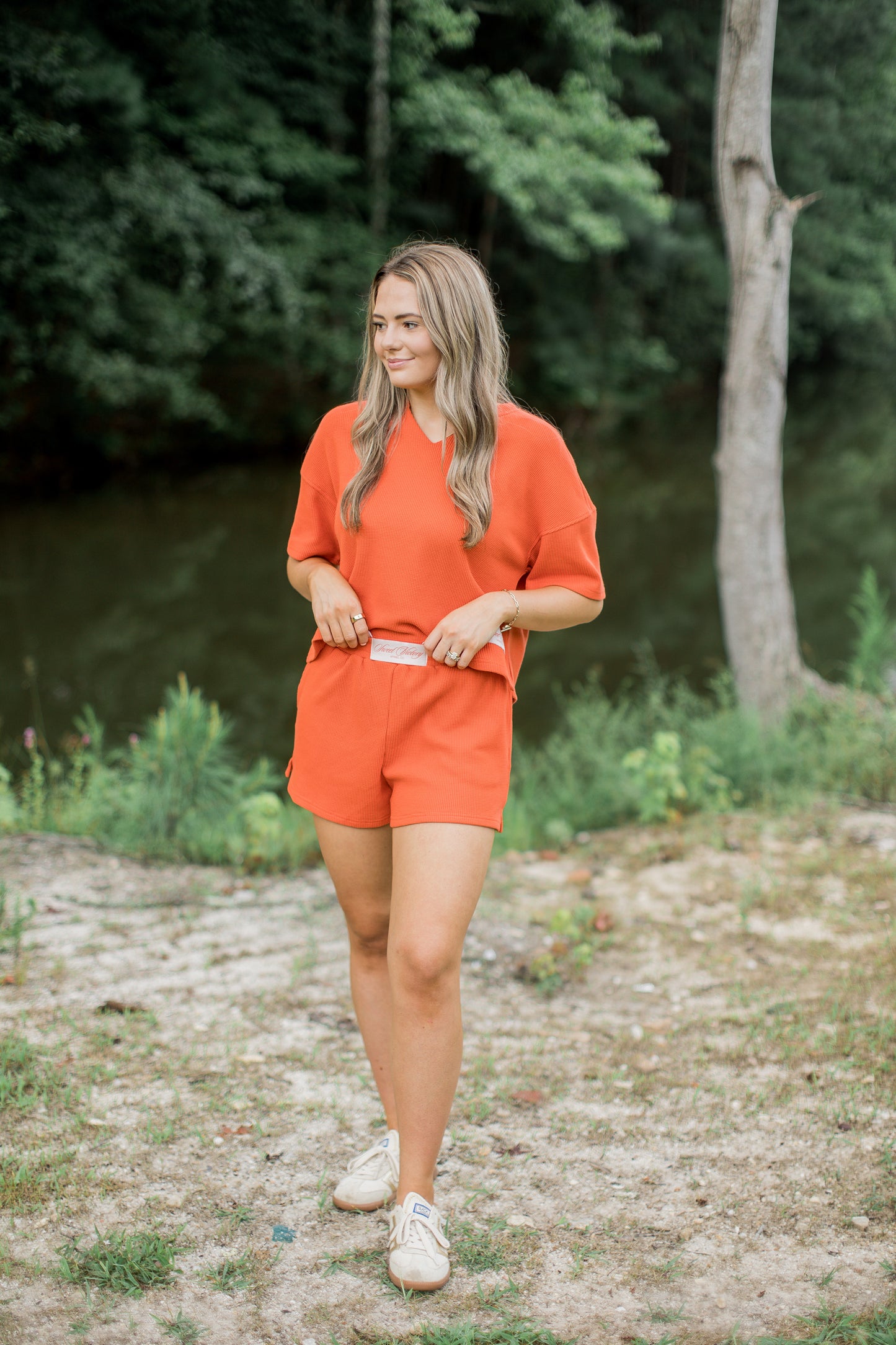 Womens Coral Summer Set Shorts