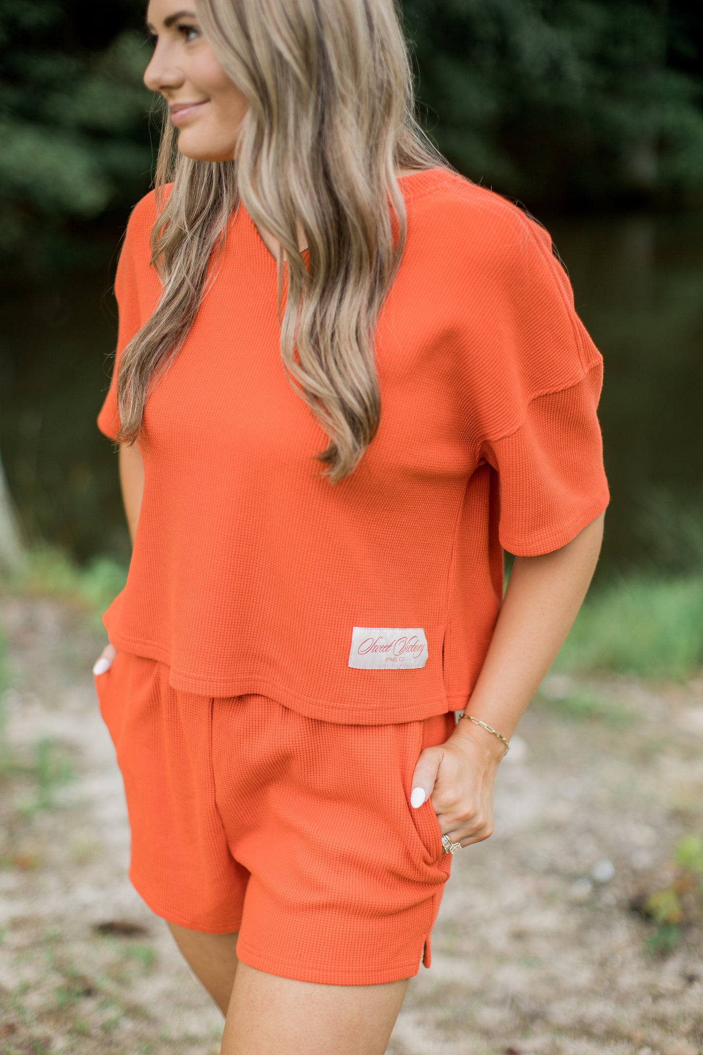 Womens Coral Summer Set Shorts