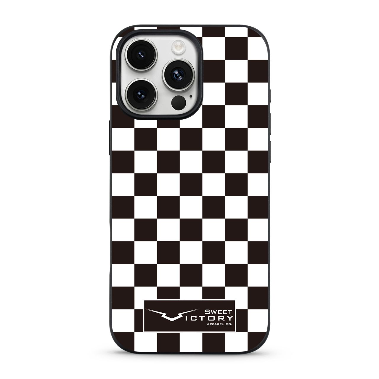 Black Checkered iPhone Case