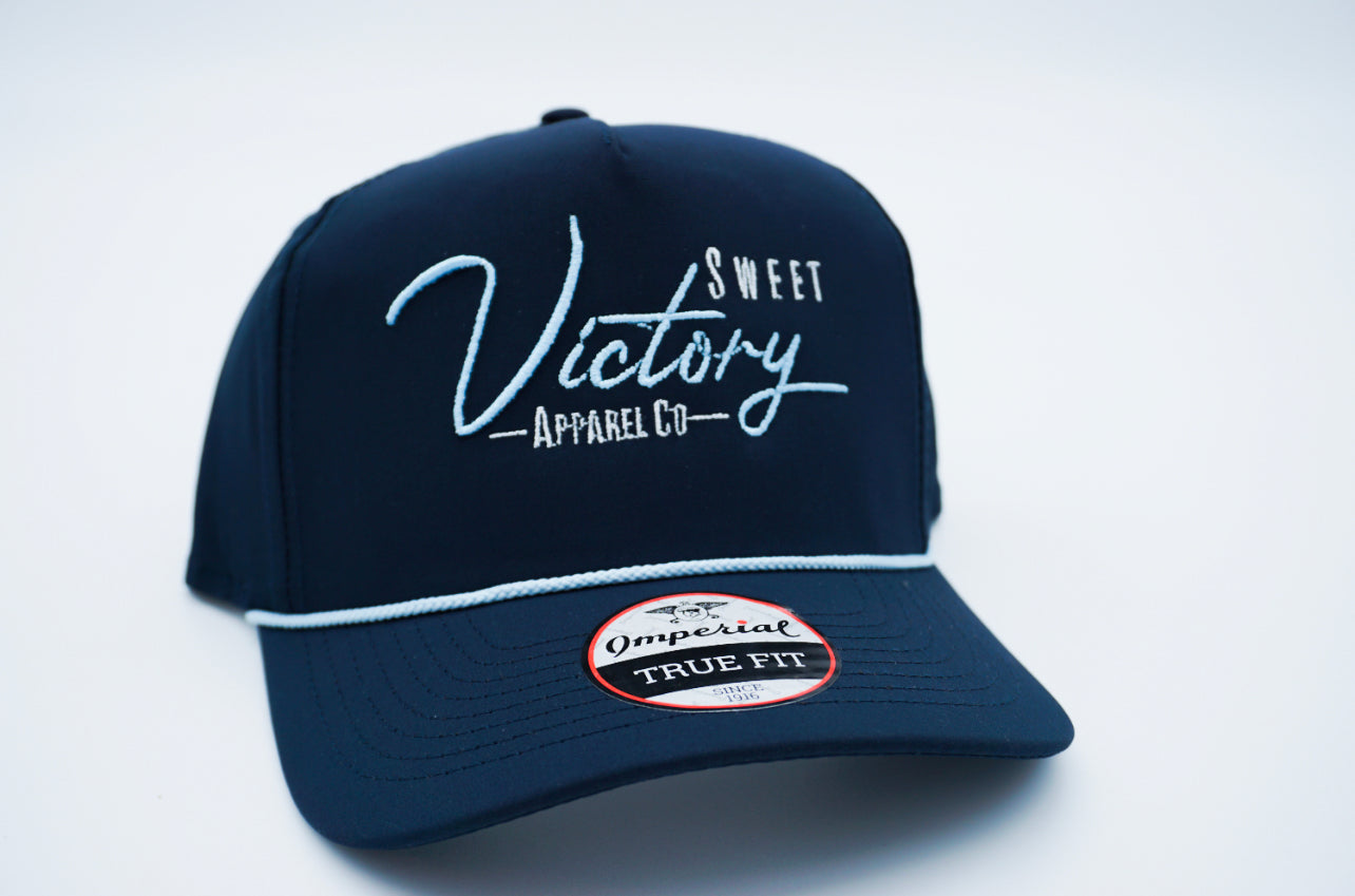 Navy & Light Blue Rope Hat