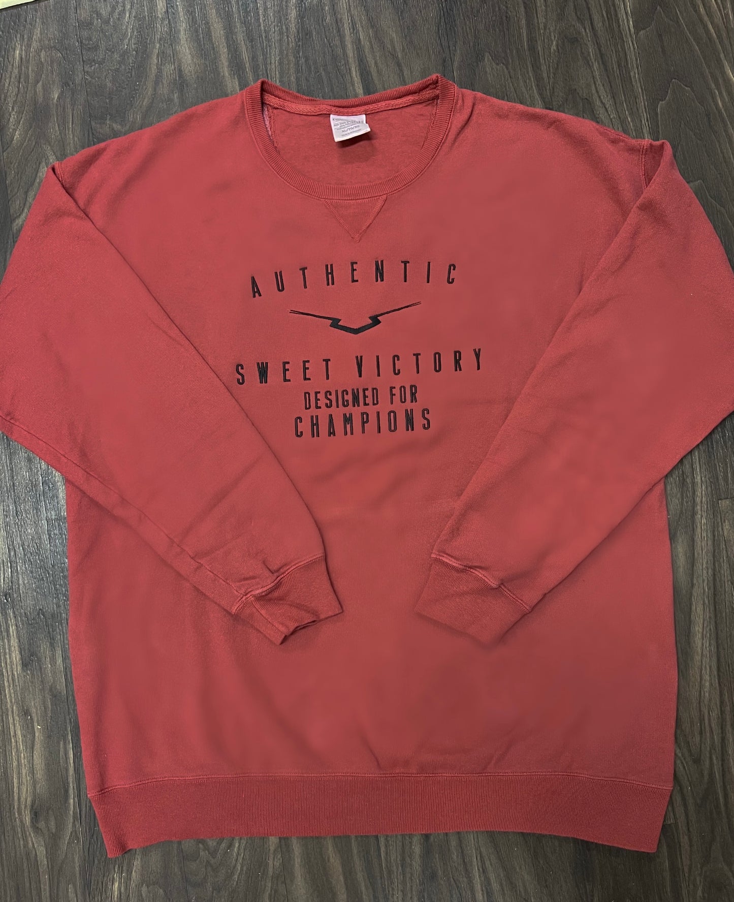 Authentic Embroidered Maroon Crew Neck Sweatshirt