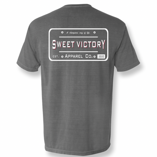 License Plate SV Grey Comfort Colors Pocket Tee