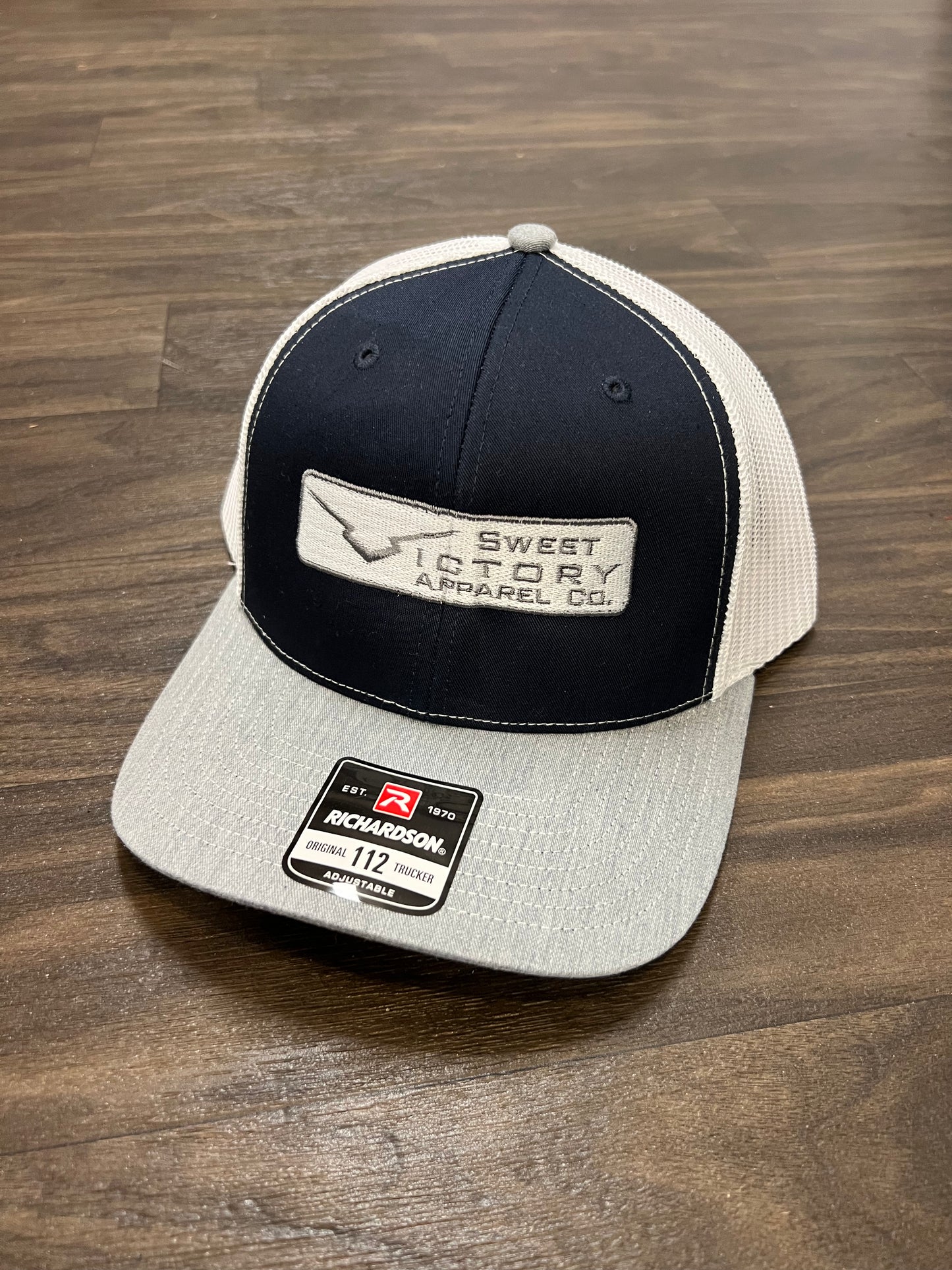Navy/Heather Grey/White Original Logo Richardson 112 Snapback
