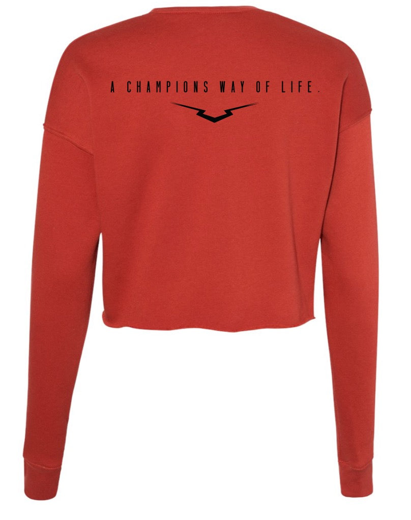 Brick Authentic Cropped Crewneck Sweatshirt