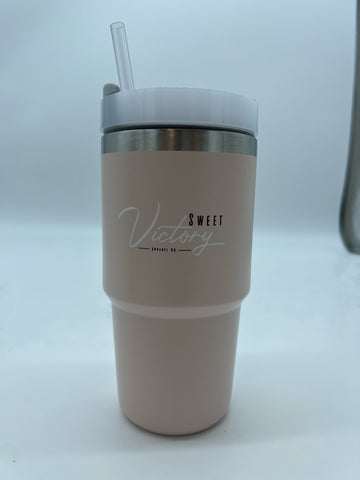Light Pink 20 oz Tumbler with Straw