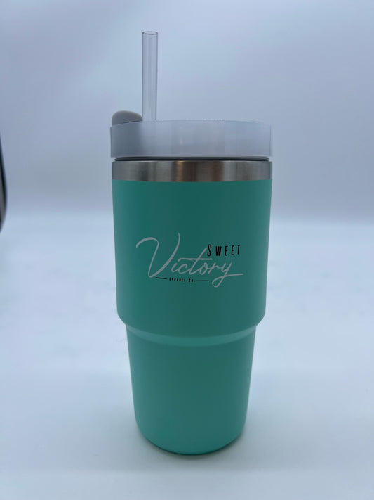 Sea Blue 20 oz Tumbler with Straw