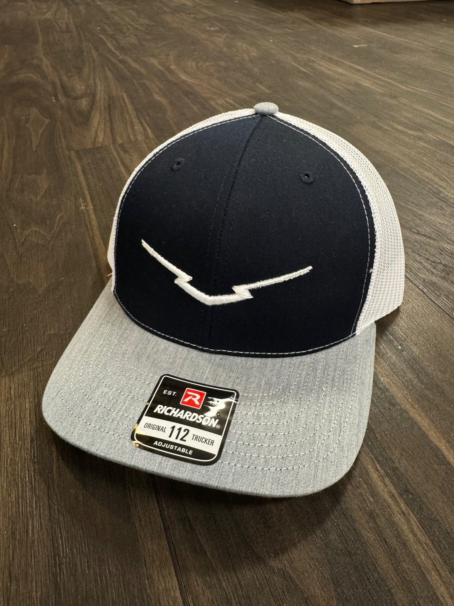 V Navy/Heather Grey/White Richardson 112 Snapback