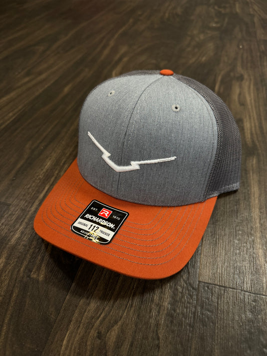 V Heather Grey/Rust Richardson 112 Snapback