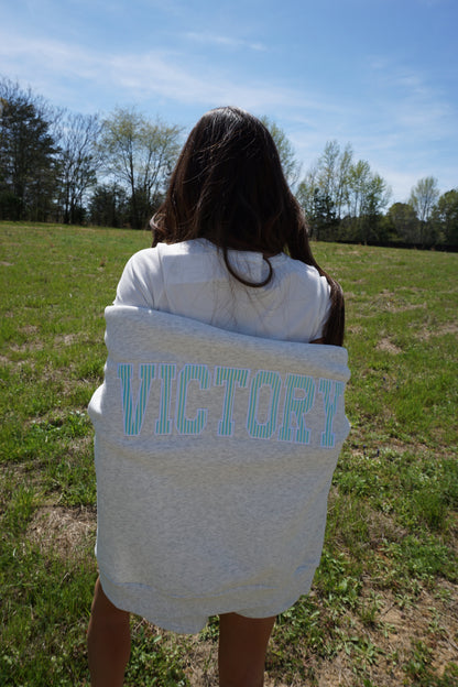 Blue Stripe Mockneck Sweatshirt
