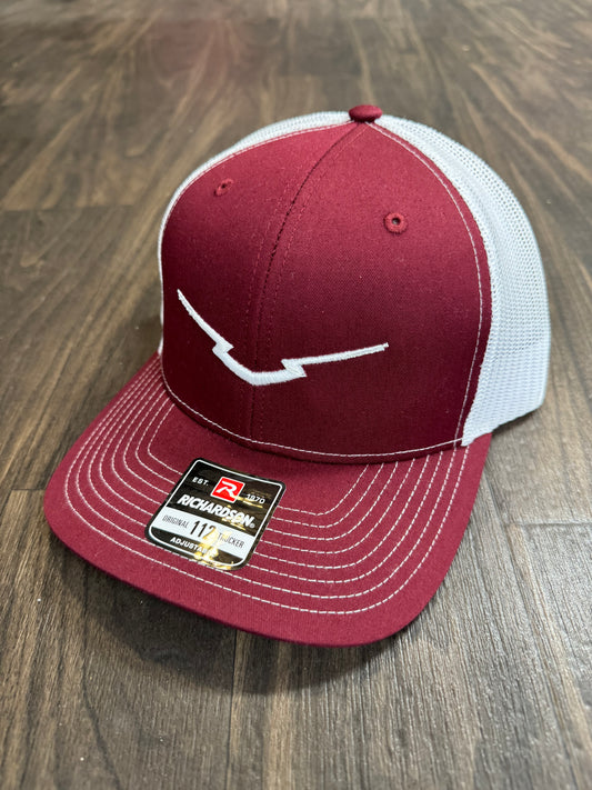 V Maroon/White Richardson 112 Snapback Hat