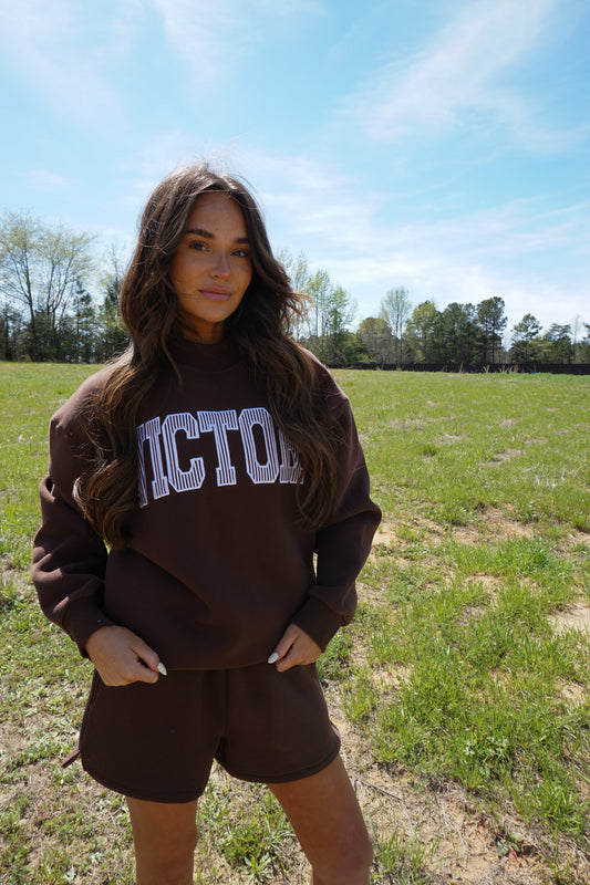 Brown Victory Fleece Shorts