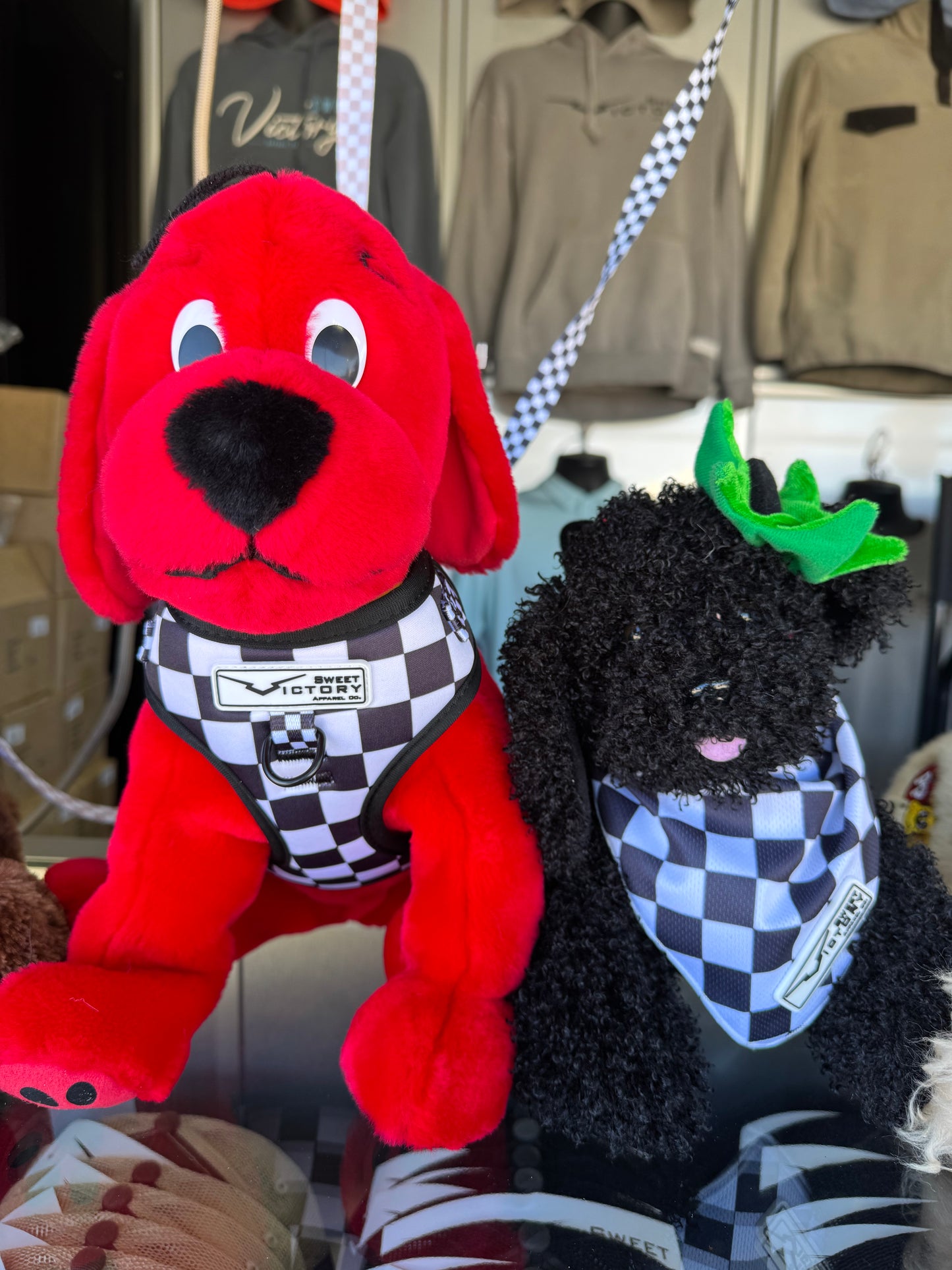 Black Checkered Dog Harness
