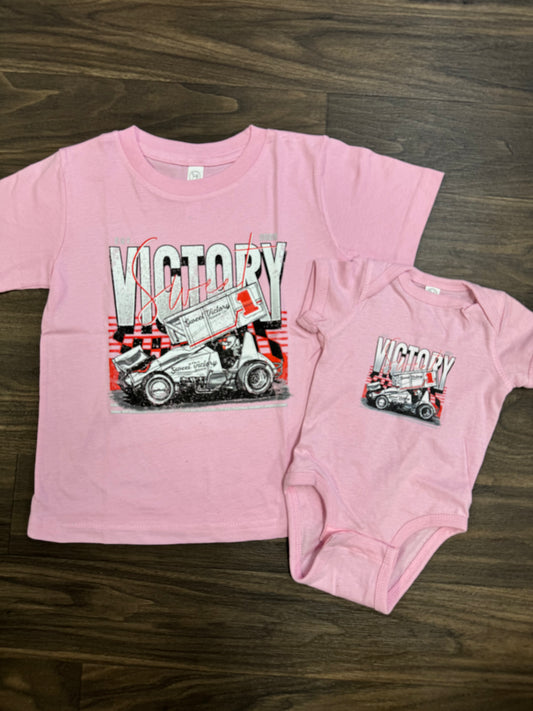 Pink Sprint Car Kids Tee/Onesie