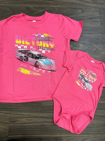 Pink Late Model Kids Tee/Onesie