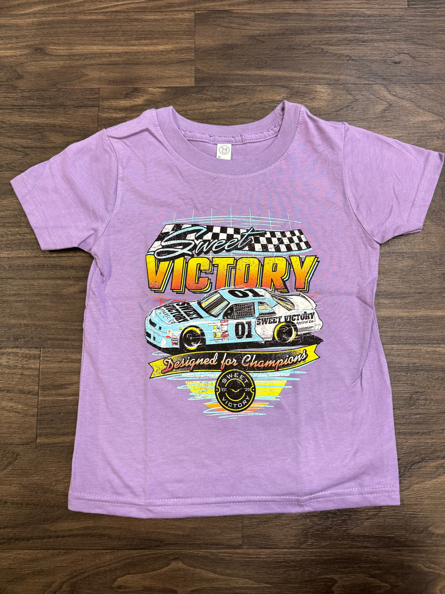 Purple Retro Racing Cup Car Kids Tee/Onesie