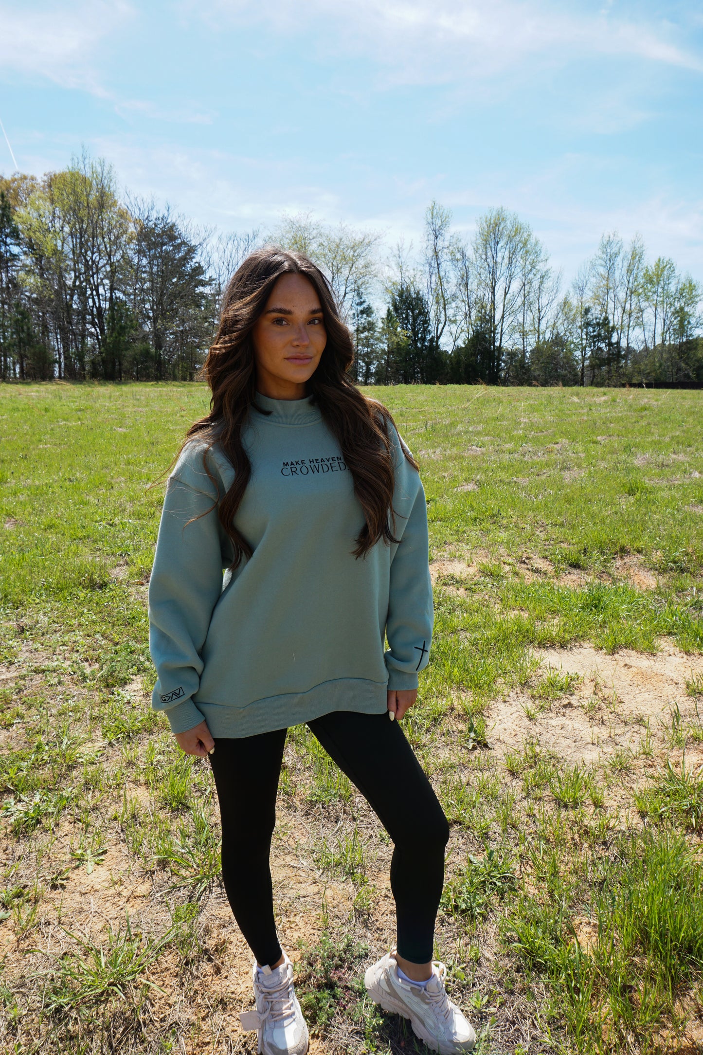 Make Heaven Crowded Mockneck Sweatshirt