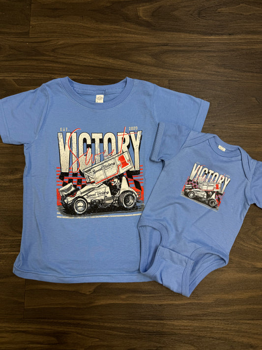 Carolina Blue Sprint Car Kids Tee/Onesie