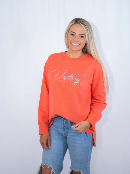 Coral Adventure Cozy Crewneck Sweatshirt