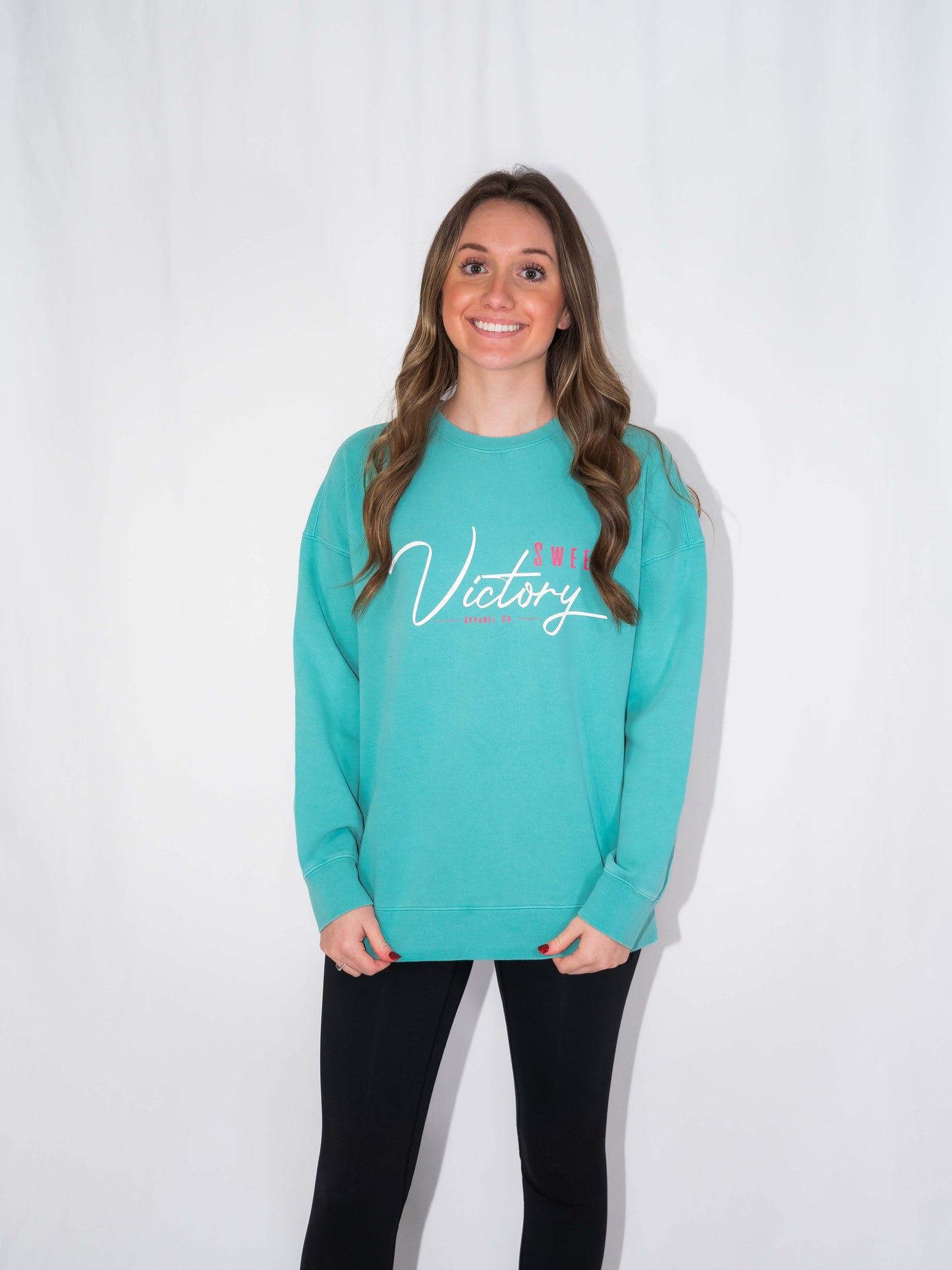 Teal Adventure Cozy Crewneck Sweatshirt