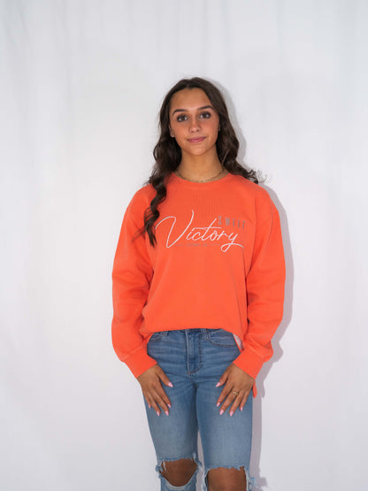 Coral Adventure Cozy Crewneck Sweatshirt