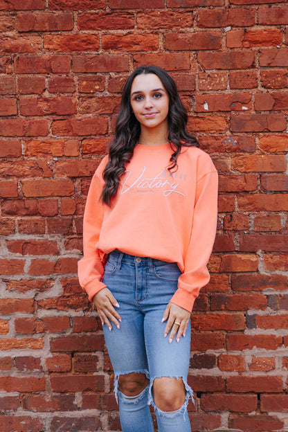 Coral Adventure Cozy Crewneck Sweatshirt