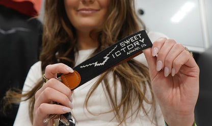 Black Sweet Victory Needle Point Keychain