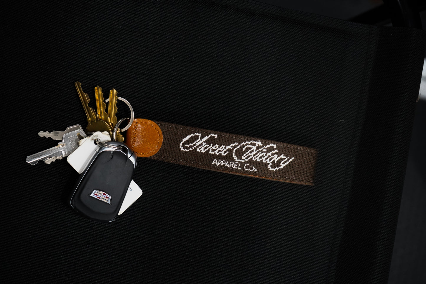 Brown Sweet Victory Needle Point Keychain