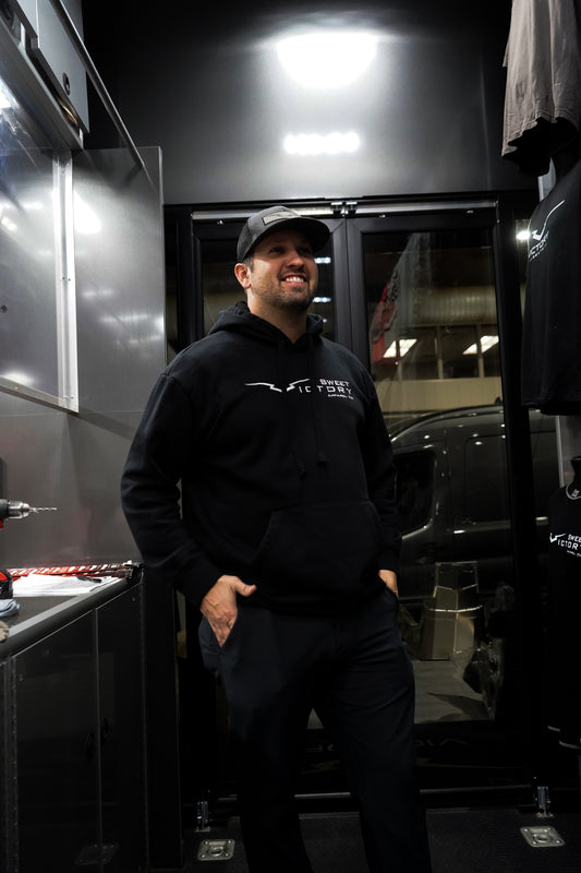 Black Original Embroidered Hoodie Sweatshirt