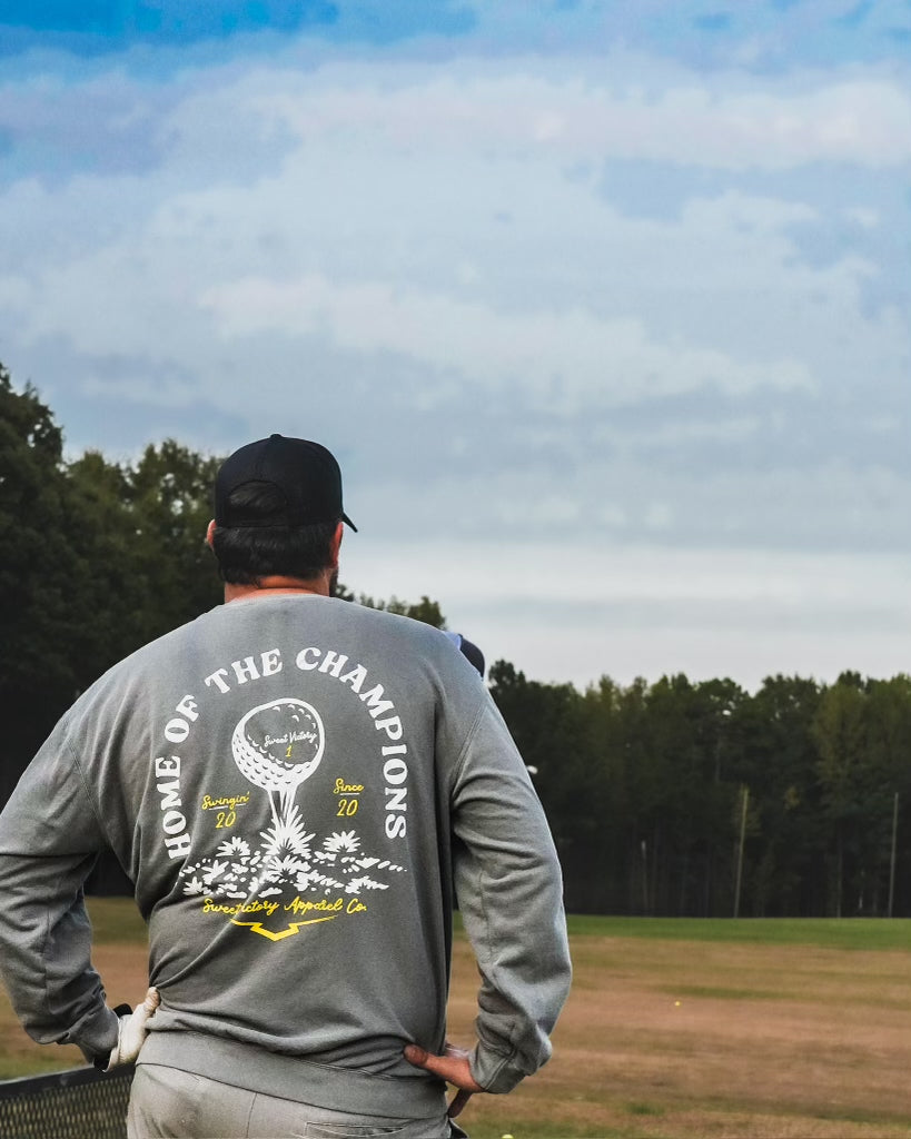 Tee Off Golf Grey Crewneck Sweatshirt