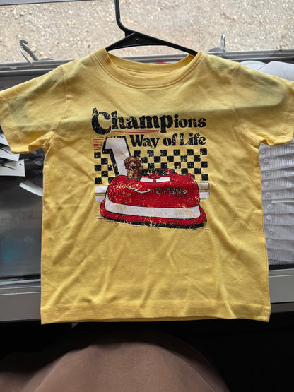 Yellow Champ Late Model Tee 2025