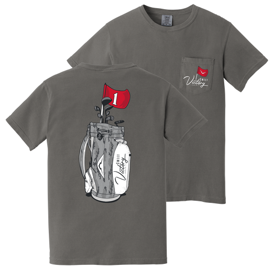 Flag & Bag Golf Grey Pocket Tee