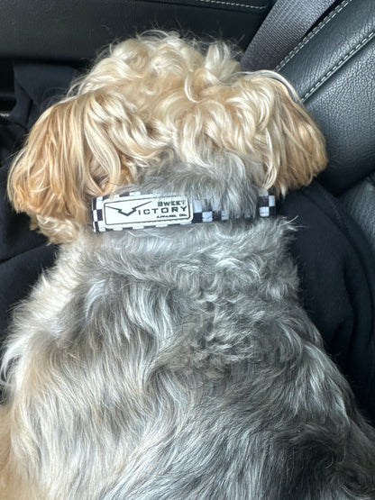 Black Checkered Dog Collar