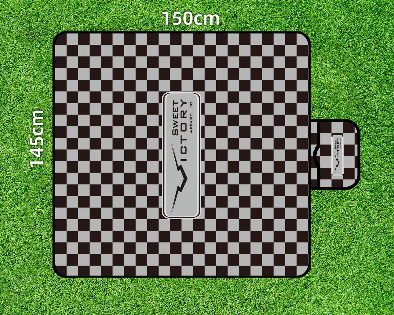 Black Checkered Picnic Blanket