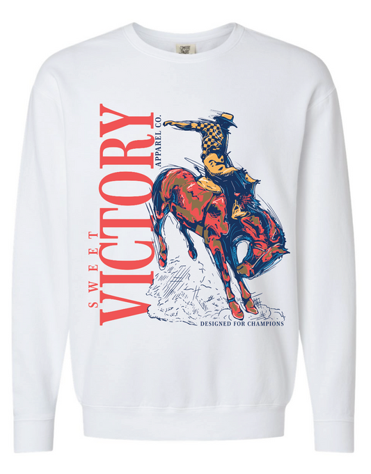 Western White Crewneck Sweatshirt