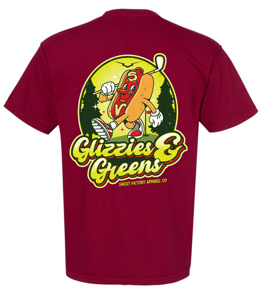 Glizzies & Greens Golf Red Pocket Tee