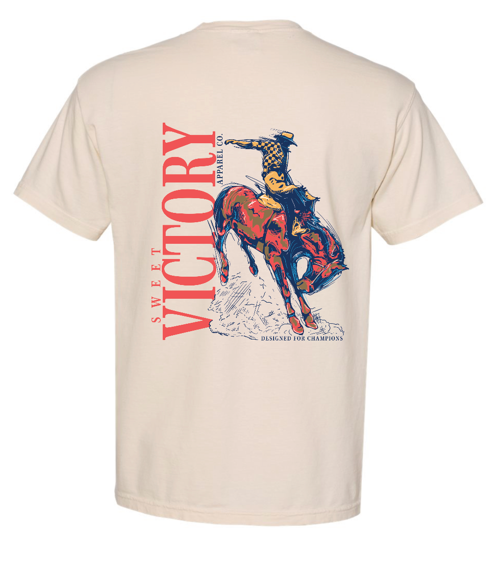 Sweet Victory Western Ivory Comfort Colors Pocket Tee